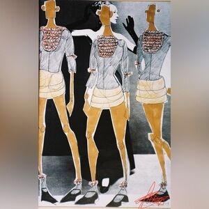 Digital print of a fashion sketch I had done a while ago by hand only print NWT